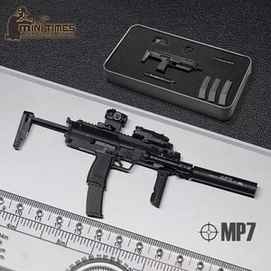 mini times toys MP7 1:6 Black Gun Weapon Rifle Model Fit 12" Solider Figure Doll - Picture 1 of 1