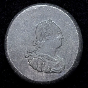 (2010) "1789" Charles IV Bust Punch Matrix 1/2 Real Coin Master Die Trial Lead - Picture 1 of 2