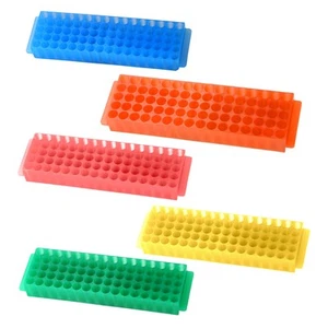 0061 Portatubi PCR Microcentrifuga in Polipropilene Assortito, 80 Pozzetti, Confezione da Cinque - Foto 1 di 1