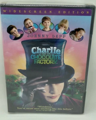 Чарли и шоколадная фабрика (DVD, 2005, широкоэкранный) новый и запечатанный - Изображение 1 из 3