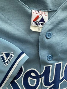 Camiseta Majestuosa XXL David DeJesus De Colección de los Reales de Kansas City Hecha en EE. UU. - Imagen 1 de 9