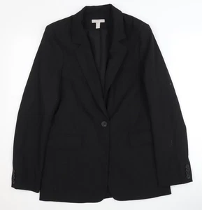 H&M Women's Black XS Blazer, Notch Lapel, Lined - Picture 1 of 12