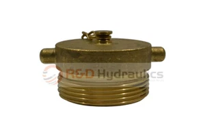 Adaptador de hidrante contra incendios | Enchufe con cadena | 2-1/2" macho NST/NH | latón - Imagen 1 de 2