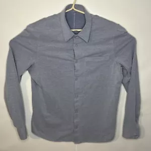 Men’s Lululemon Commission Dress Shirt Button Up Blue Long Sleeve Size Medium - Picture 1 of 7