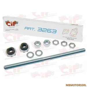 ASSE RUOTA ANTERIORE COMPLETO SCATOLATO (MM 11 X 200) CICLOMOTORI PIAGGIO ZIP - Imagen 1 de 3