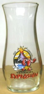 RED LOBSTER TROPICAL EXPLOSION 12oz tulip GLASS with VOLCANO & Running LOBSTER - Picture 1 of 2