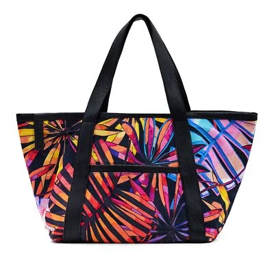 Desigual shopper borsa Tropical Beach Merida Rev Shopping Bag Jaune - Immagine 1 di 4
