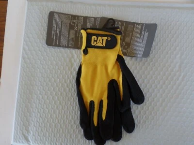 Перчатки для кошек CAT017416L желтые с нитриловым покрытием из пеноматериала. Большой новый с Ярлыками - Изображение 1 из 4