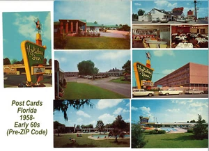 1958-61 CARTOLINE D'EPOCA Viaggio in FLORIDA LOTTO di 11 cartoline pre codice postale - Foto 1 di 4
