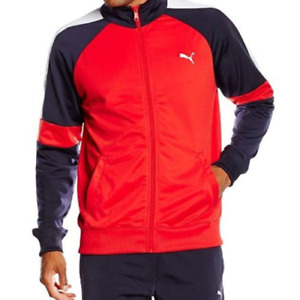 Puma Clothing Men's Jacket (Size XL) Red Full Zip Tracksuit Running Top - New