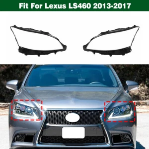 Pair Headlamp Headlight Clear Lens Cover + Sealant For Lexus LS460 2013-2017 - Picture 1 of 12