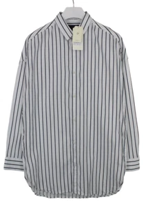 Scotch&Soda Larga Ajuste Camiseta Hombre Grande Ocio a Rayas Abotonado Spread - Imagen 1 de 8