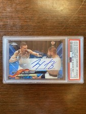 Max Holloway 2018 Topps UFC Chrome Blue Wave Auto #29/75 PSA Graded