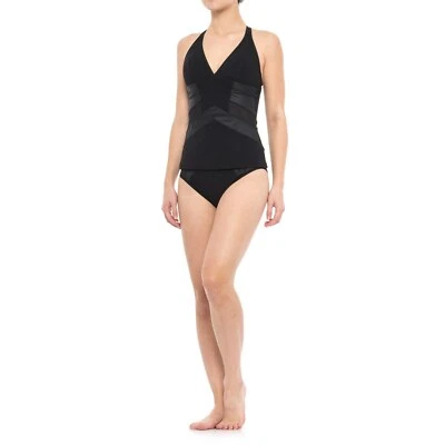 GOTTEX Profile Sport BLACK 2 pc TANKINI SWIMSUIT Bathing Suit Womens Size 12 NEW - Image 1 of 4
