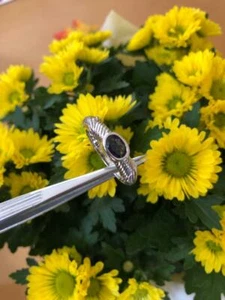 Conjunto de bisel de iolita ovalada de plata esterlina Judith Ripka .925 anillo patrón de cuerda 9 - Imagen 1 de 8