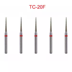10Pcs DMX Dental Diamond Burs FG Needle Taper TC-20F Fine Grit High Speed - Picture 1 of 1