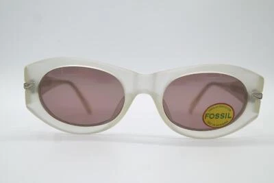 Gafas de sol vintage FOSSIL PS2015 transparentes plateadas ovaladas nuevas de stock Foto 1 de 4