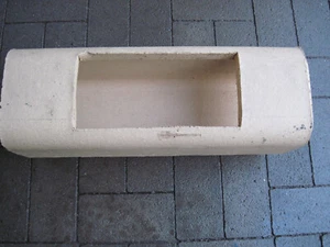 Schamotterohr 12x12cm Lichte 50cm Länge mit ausgeschnittener Reinigung Öffnung - Bild 1 von 3