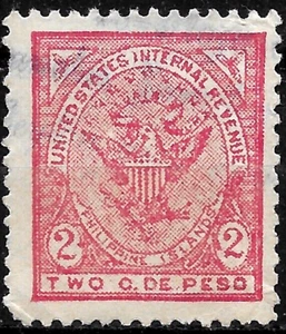1905 USA PHILIPPINES Islands/United State Internal Revenue 2 Pesos 🔥USED VF - Picture 1 of 2
