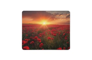 Tapis de souris / tapis de souris antidérapant Sunset Poppy Field - Photo 1/1