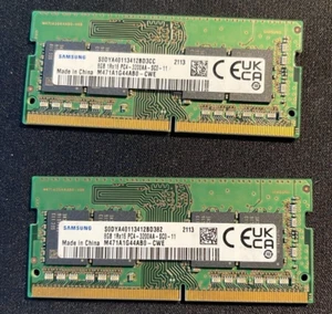 Samsung 16GB Laptop Memory RAM 260pin (2x8GB) PC4-3200AA MHz. M471A1G44AB0-CWE - Picture 1 of 4