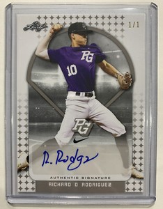 2018 LEAF PG NATIONAL SHOWCASE BLANK BACK RICHARD D RODRIGUEZ SILVER AUTO 1/1