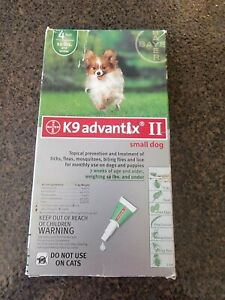 K9 Advantix II small dog Up to 10 pounds 4 pack NEW Flea Tick Prevention Dogs 