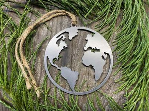 World Earth Globe Ornament - Picture 1 of 5