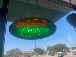 Braids and Weave Bright LED business sign for storefront - Picture 1 of 4