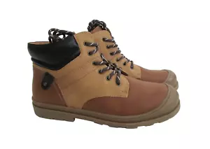Boy’s Size 6 Tie-Up Boots Sonoma Brown Memory Foam Osmund New - Picture 1 of 6