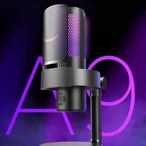 HD Streaming Microphone, Multifonctionnel Jeux Lumière FIFINE A9 Ampligame USB - Afbeelding 1 van 6