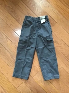 Arizona Kid’s Boy’s Youth Pull On Cargo Pants Grey Iron Size 6 NWT - Picture 1 of 2
