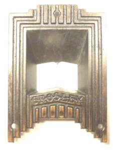 vintage CROSLEY model 5V2 part:  BRASS  FACEPLATE w/ SCREWS - Picture 1 of 2