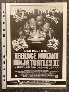 Teenage Mutant Ninja Turtles II: The Secret of the Ooze 1991 Norwegian Press R - Bild 1 von 2