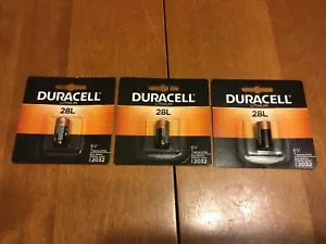 Lot Of 3 DURACELL Lithium 6v Photo Battery 28L L544 PX28L Expiration March 2032 - Picture 1 of 4
