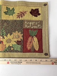 Thanksgiving Tischsets Wandteppich 18,5x12 Ernte Herbst Herbst Kürbisse 4er Set - Bild 1 von 5