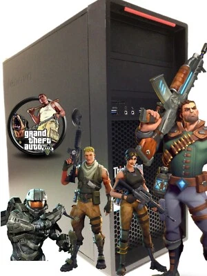 Gaming Desktop Computer PC 32GB RAM SSD + 2 TB Windows 10 GT 1030 WiFi Fornite - Image 1 of 4