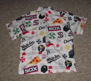 CHICAGO WHITE SOX SGA BEGGARS PIZZA HAWAIIAN SHIRT MEDIUM NEW NEVER WORN - Picture 1 of 2