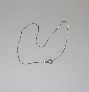 Solid 14K Yellow Gold Anklet Ankle Bracelet Chain 9" Italy not Scrap - Picture 1 of 4