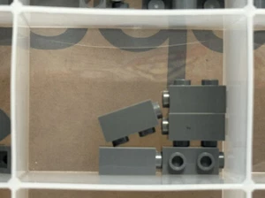 LEGO Parts - Ladrillo gris azulado oscuro 1 x 1 x 1 2/3 tachuelas laterales - No 32952 - Cantidad 5 - Imagen 1 de 1
