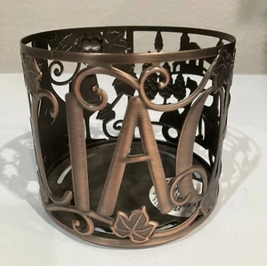 Bath & Body Works Brush Bronze Italian Ciao Vineyard Candle Holder For 3 Wick - Picture 1 of 6