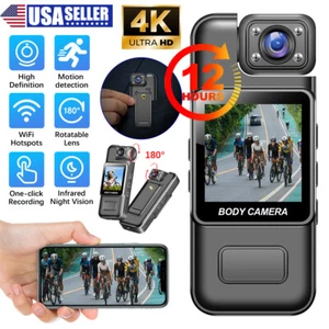4K 1080P Video Recorded DVR IR Night Cam WIFI Camcorder Mini Police Body Camera - Picture 1 of 15