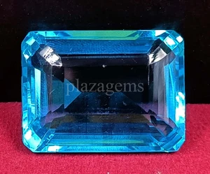 60 Ct Emerald Cut Natural Blue Aquamarine | EGL Certified Loose Gemstone 5ARF - Picture 1 of 12