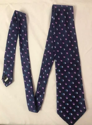 Corbata Barney’s New York~Multicolor (Púrpura y Rosa) 100% Seda~Hecha a Mano en Italia Foto 1 de 4