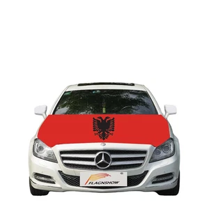 H Albanien Flagge Autoabdeckung Stretchstoff Nationale Flagge Dekoration - Bild 1 von 2