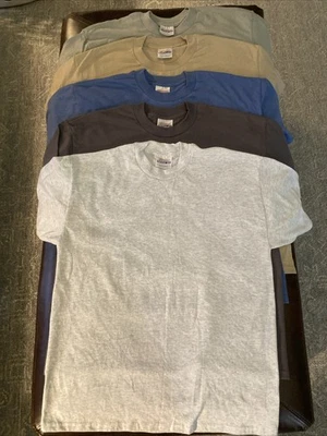 Lote de 5 Camisetas HANES 50/50 Jóvenes Niños Talla XL 18/20 Colores Surtidos Foto 1 de 4