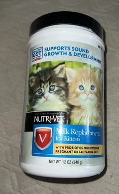 Reemplazo de leche Nutri-Vet para gatitos - 12 onzas - BB 23/10/25 Foto 1 de 4