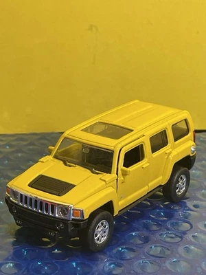 2005 Hummer H2 Yellow Welly carro de brinquedo modelo escala 1/40 metal fundido - Imagem 1 de 4