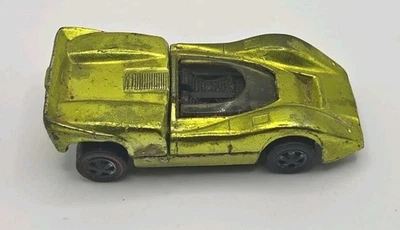 HOT WHEELS VTG 1:64 1968 REDLINE MCLAREN M6A SPECTRA YELLOW ANTIFREEZE USA NM - Image 1 of 4