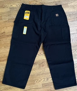 NWT Carhartt Loose Fit Washed Duck Utility Work Pant Black Men's 48x30 Sturdy - Picture 1 of 2